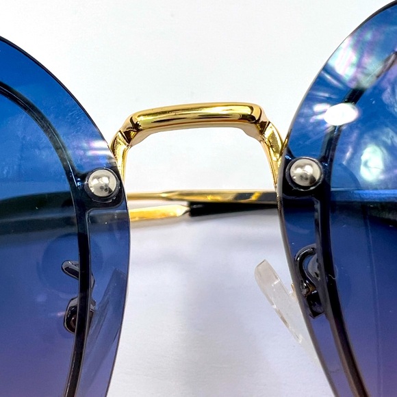 JOHN VARVANTOS LADIES GOLD METAL SUNGLASSES - Picture 8 of 11